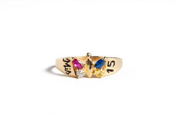 ANILLO MARIPOSA CIRCONES QUINCES 18K