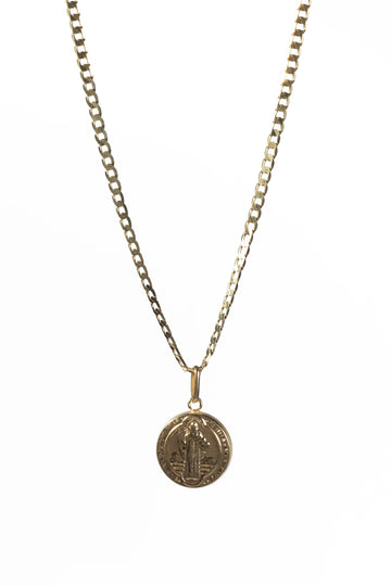 DIJE SAN BENITO MEDIANO ORO AMARILLO 18K