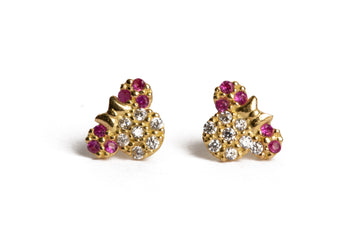 TOPOS MINNIE CIRCONES 18K