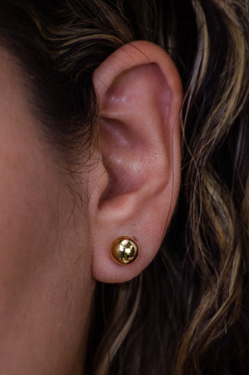 TOPOS BOLA #8 LISA ORO AMARILLO 18K