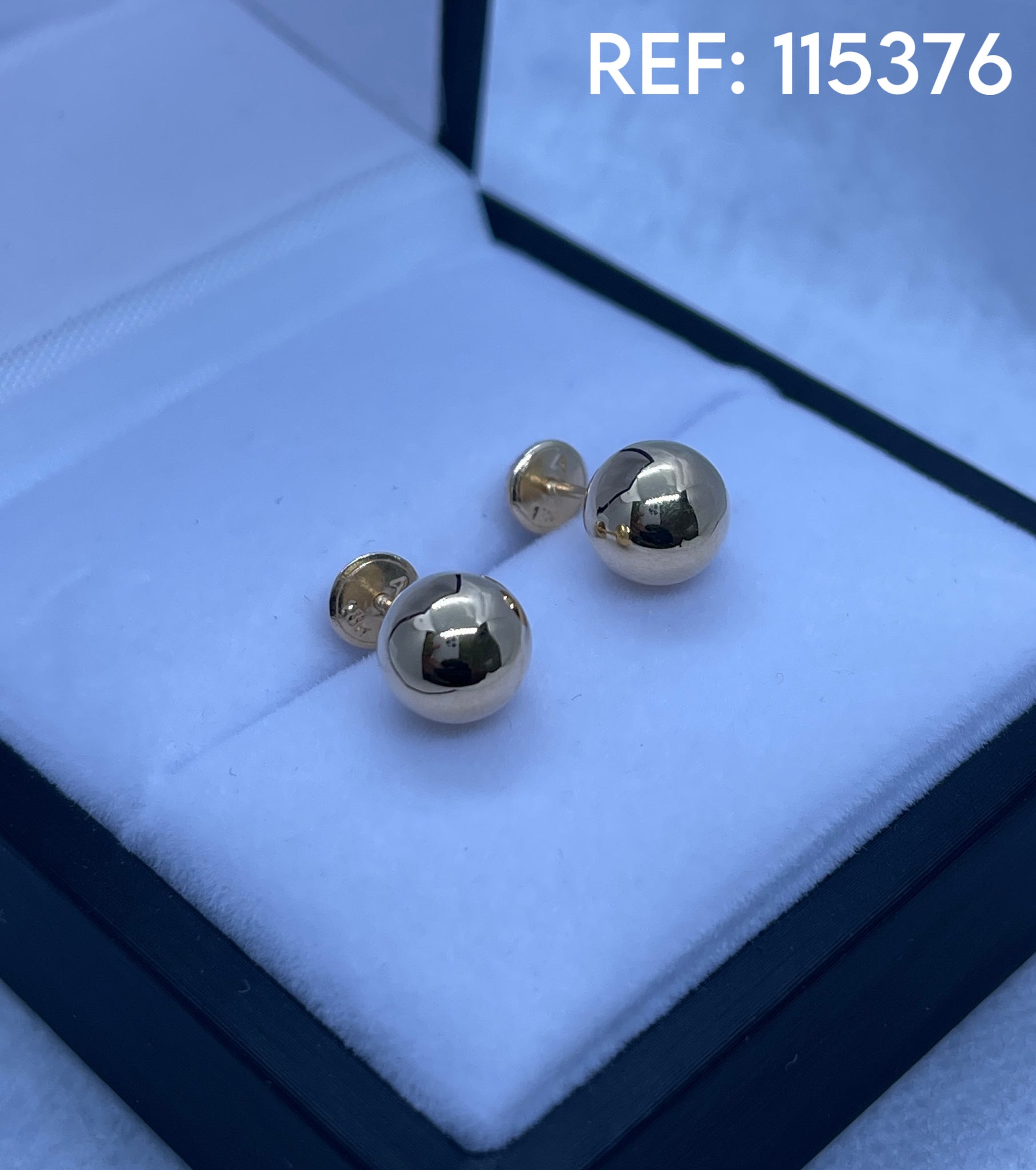 TOPOS BOLA #8 LISA ORO AMARILLO 18K