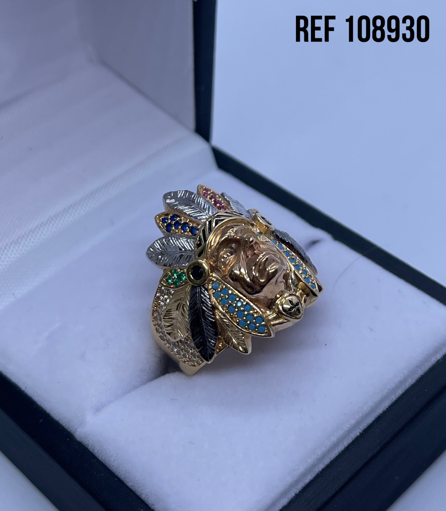 ANILLO INDIGENA 3 OROS 18K