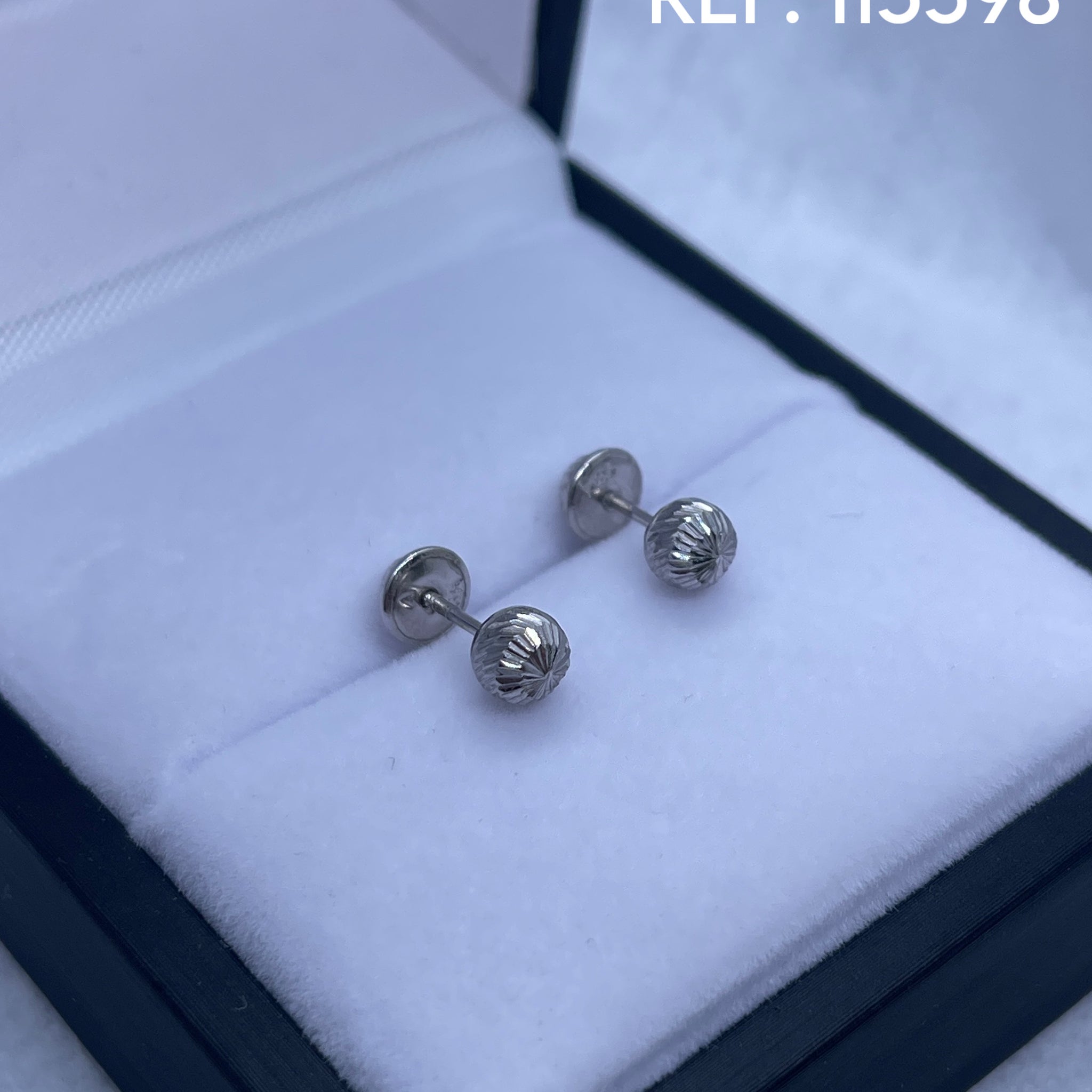 TOPOS BOLA #5 ORO BLANCO DIAMANTADA 18K