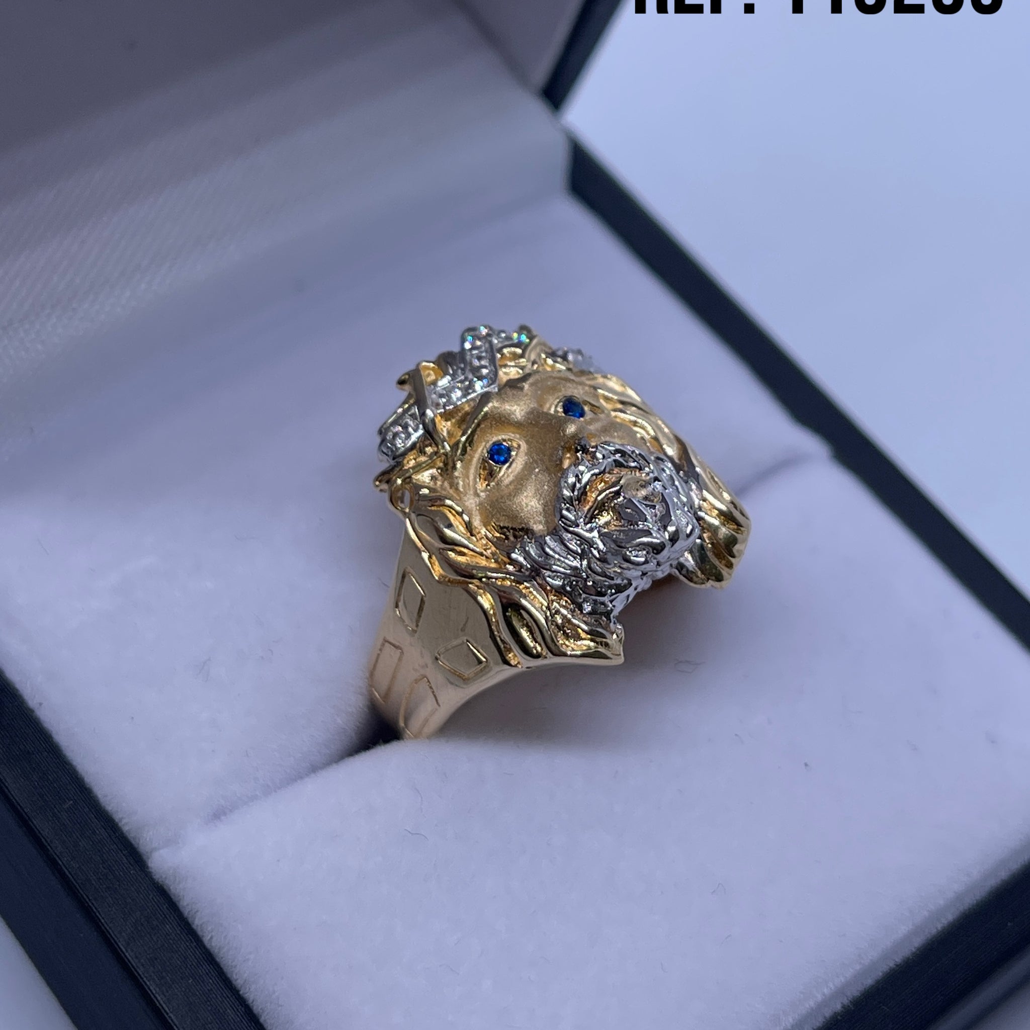 ANILLO ROSTRO CRISTO SILUETA 18K