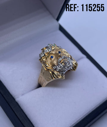 ANILLO ROSTRO CRISTO SILUETA 18K