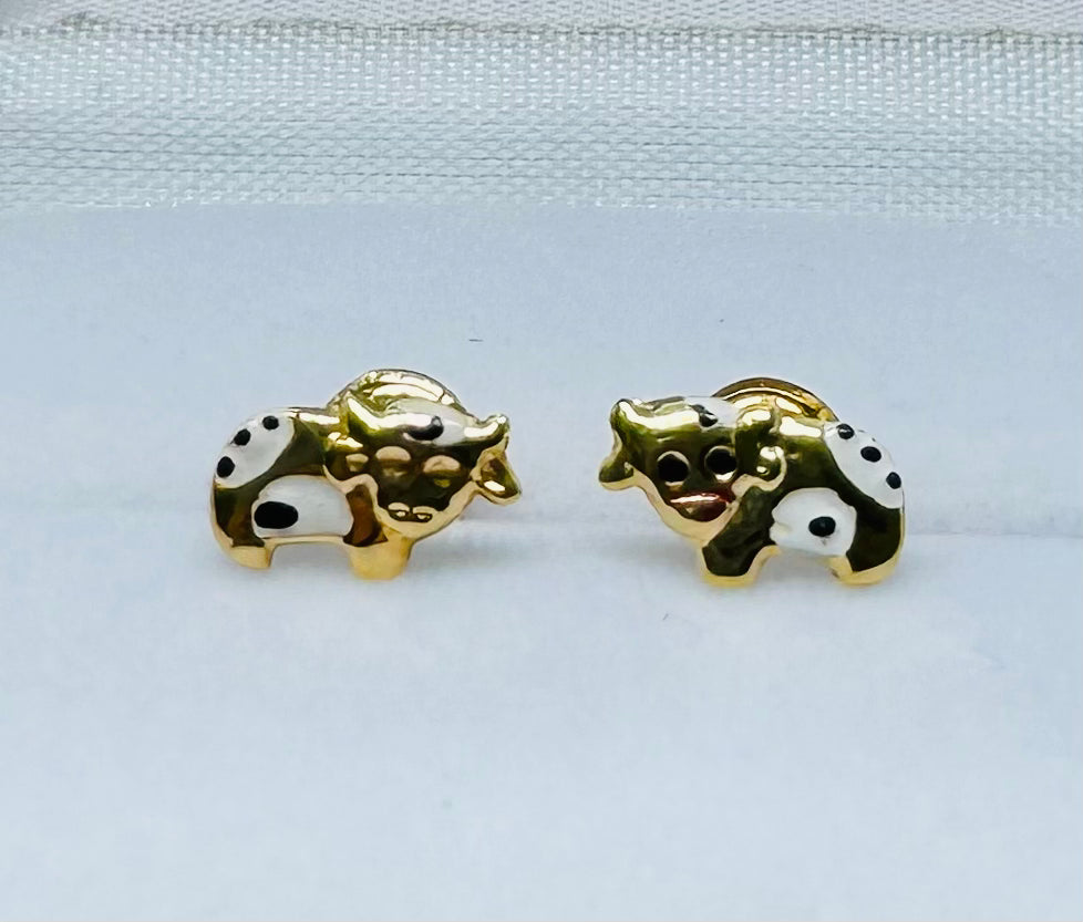 TOPOS VACA ORO AMARILLO 18K