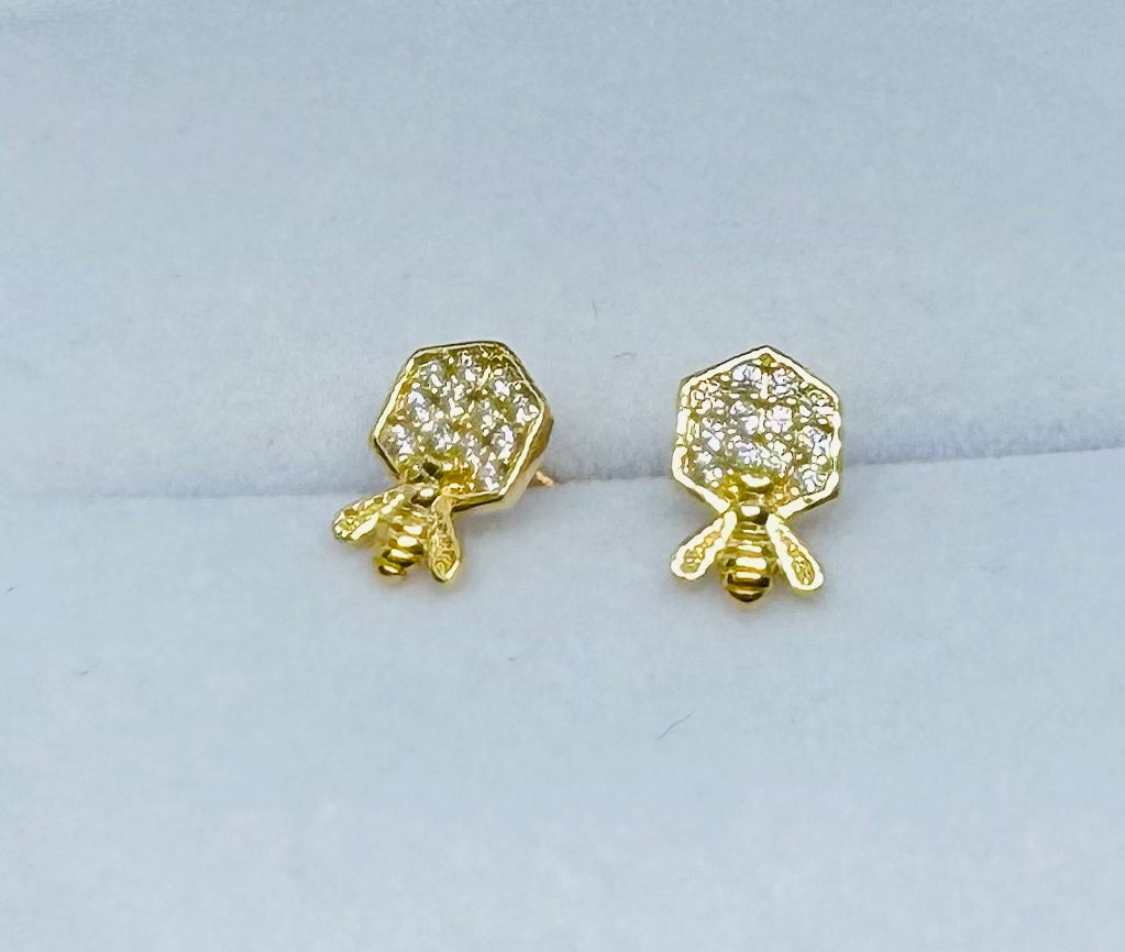 TOPOS ABEJA CON PANAL 18K