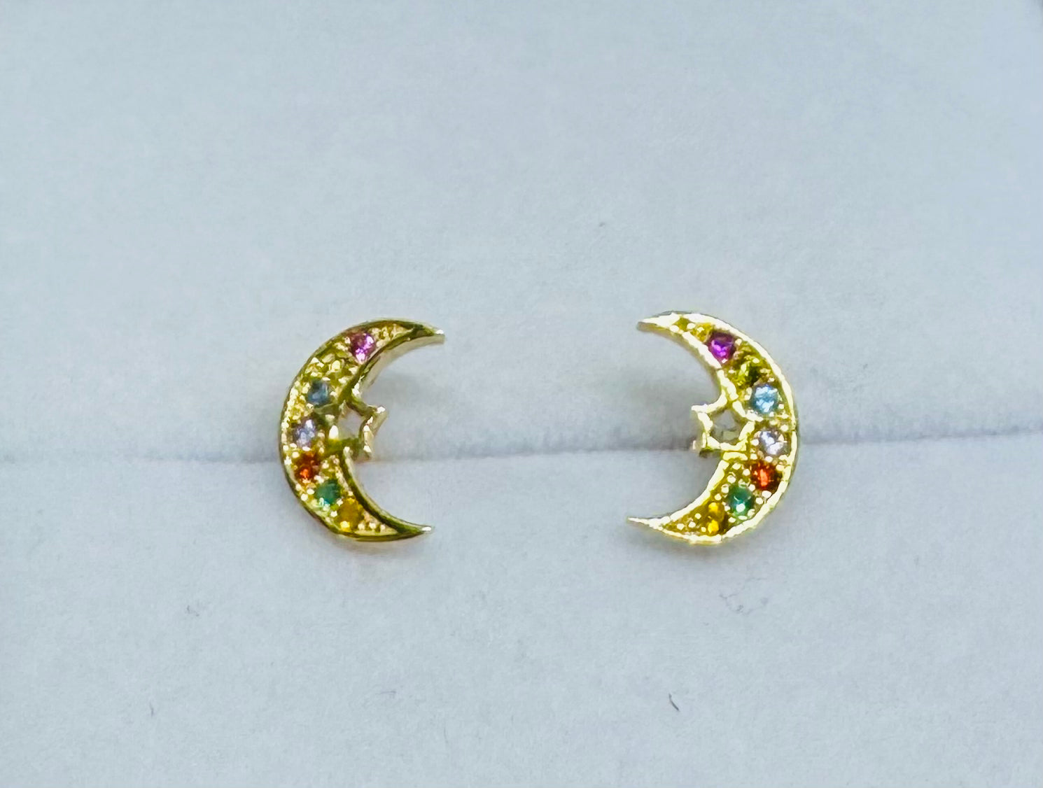 TOPOS LUNA CIRCONES 18K