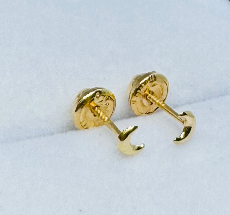 TOPOS LUNA ORO AMARILLO 18K