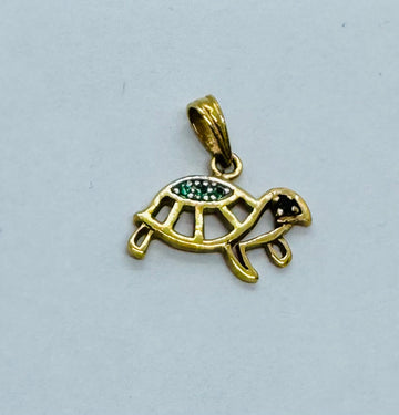 DIJE TORTUGA CIRCONES 18K