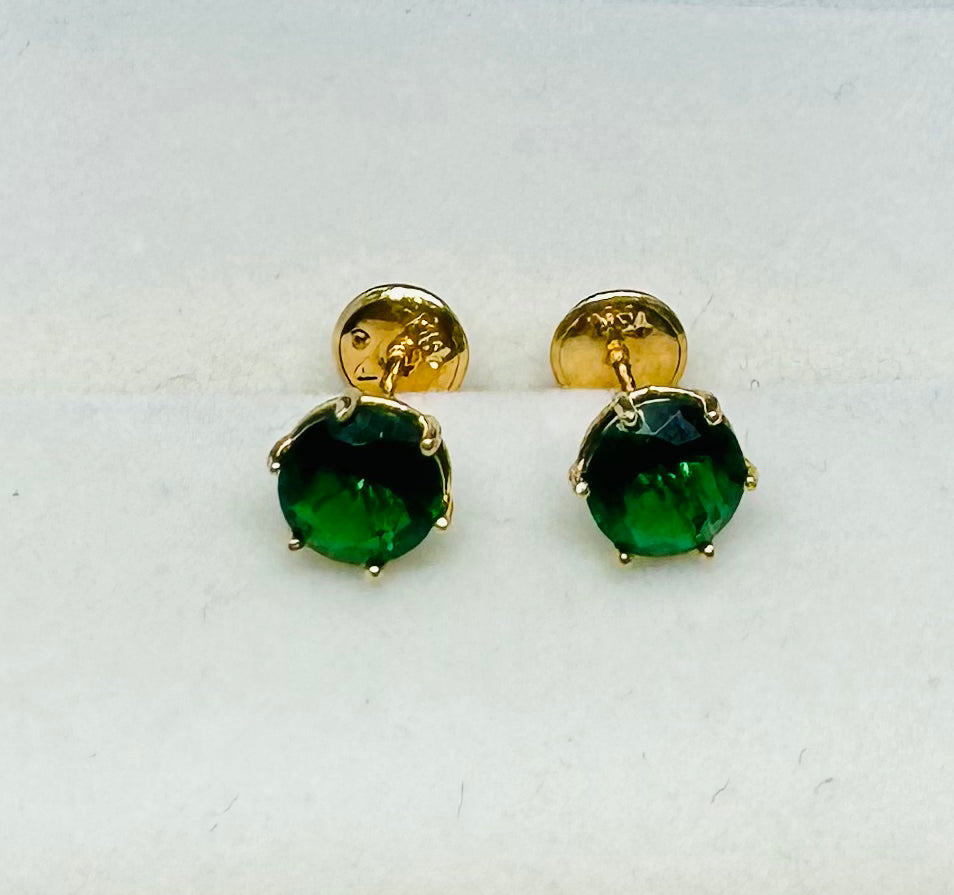 TOPOS CIRCON 6 UÑAS 18K