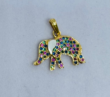 DIJE ELEFANTE CIRCONES 18K