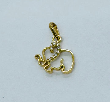 DIJE ELEFANTE CIRCONES 18K