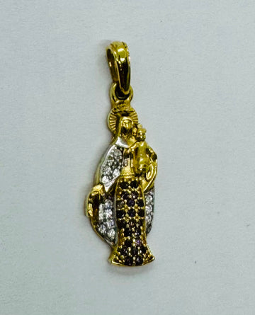 DIJE VIRGEN DEL CARMEN CIRCONES 18K