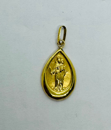 DIJE GOTA VIRGEN AUXILIADORA GRANDE 18K