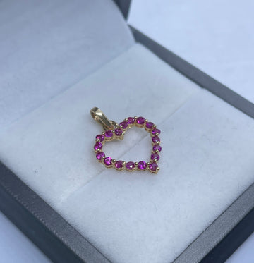 DIJE CORAZON CIRCONES 18K