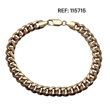 PULSERA TEJIDO CUBANA 18K